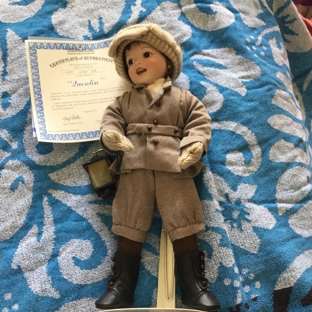 Ashton Drake  Galleries Quentin Doll with Hat and Lantern